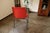 Set of Red Plastic Chairs with Metal Frame, 1980s For Sale - Image 6 of 9