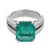Contemporary Gia 7.88 Carat Colombian Emerald Diamond 18k White Gold Cocktail Ring, Size 7.25 For Sale - Image 3 of 8