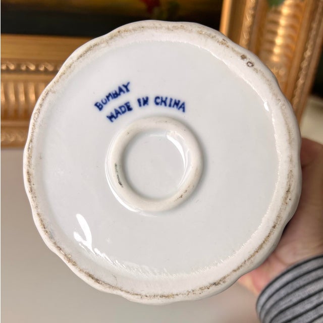 Blue and White Lidded Ginger Jar For Sale - Image 11 of 11