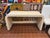 Mid-Century Modern 1980's Off White Laminate Waterfall Console Table. For Sale - Image 3 of 18