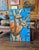 Figurative Two Deer Modern Folk Art Painting by Mikel Davison For Sale - Image 3 of 8