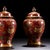 Pair of Vintage Chinese Red Cloisonné Lotus Scroll Ginger Jars For Sale - Image 9 of 9