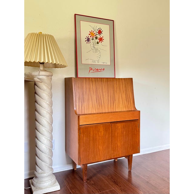 1960s A Cute Mid Century Secretary Desk/Cabinet Made by Elliots of Newbury, Circa 1960s For Sale - Image 5 of 8