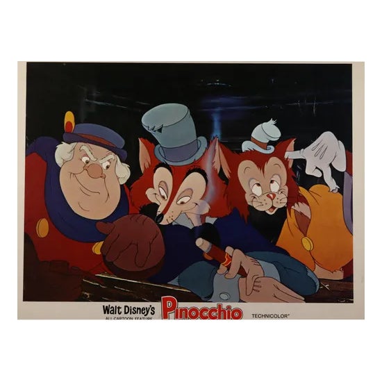Walt Disney's Pinocchio Lobby Card, USA, 1940 For Sale