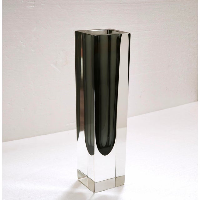 Gray Large Murano Sommerso Glass Vase from Alessandro Mandruzzato, 1970s For Sale - Image 8 of 18