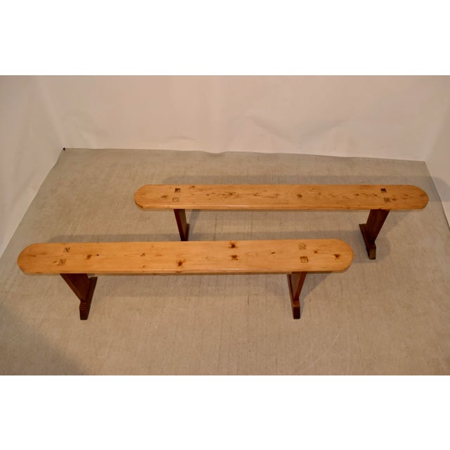 19th Century Pair of 19th C French Benches For Sale - Image 5 of 13
