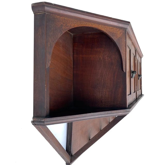 English Liberty & Co. Aesthetic Movement Godwin Style Teak Wall Cabinet Shelf For Sale In Denver - Image 6 of 10