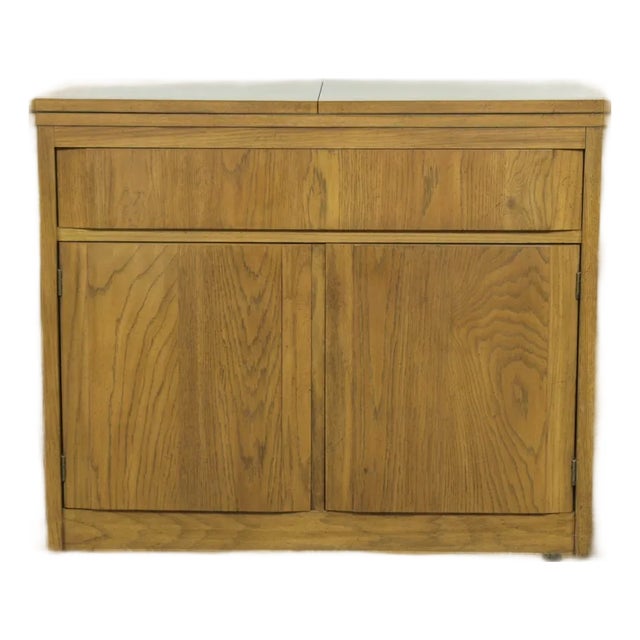 Vintage Thomasville Huntley Mid Century Oak Server Credenza For Sale