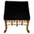 Chinoiserie Vintage Regency Style Faux Bamboo Accent Bench With Black Upholstered Seat #2 For Sale - Image 3 of 10