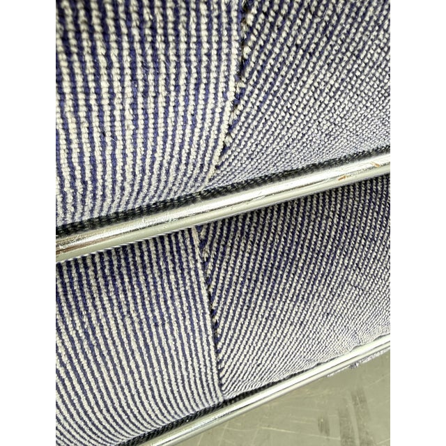 Space Age Velvet and Chrome 3-Seater Sofa attributed to Adriano Piazzesi, Italy, 1960s For Sale - Image 17 of 18