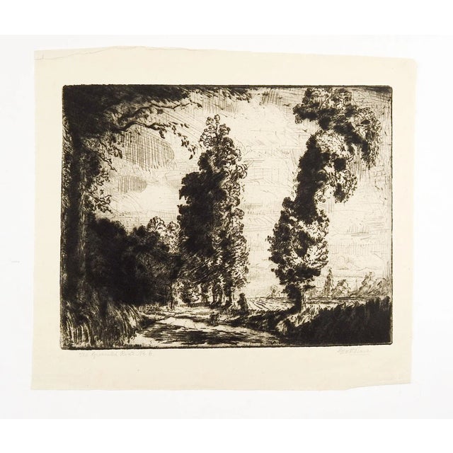The Greensted Road by George Herbert Rose Etching For Sale - Image 4 of 5