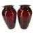 Pair Vintage Red Glass Vases For Sale
