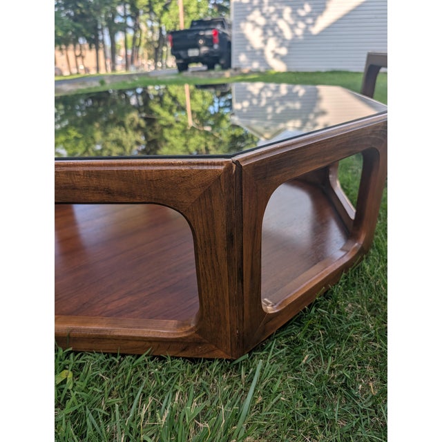 1970s Vintage Mid-Century Modern j.b. Van Sciver Walnut Coffee & Side Table Set - 4 Pieces For Sale - Image 5 of 18