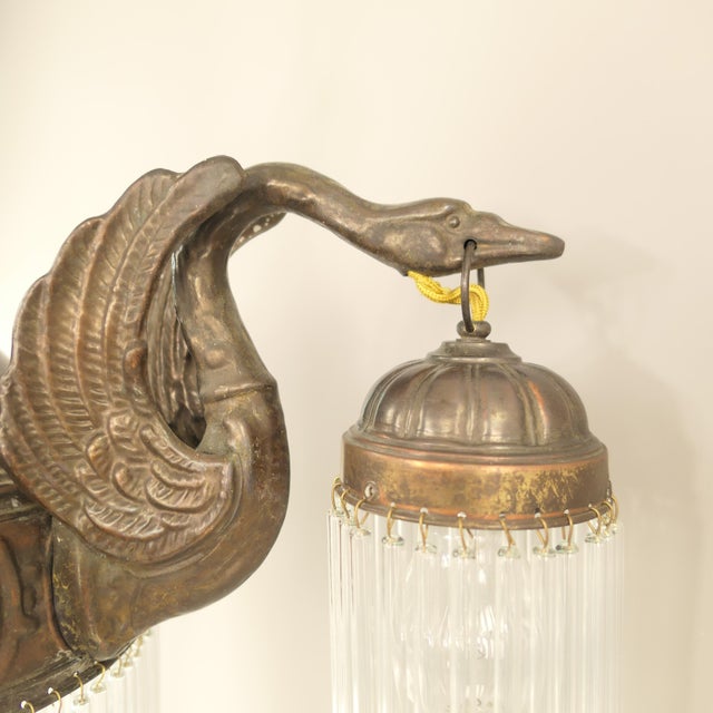 Art Nouveau Burnished Brass Chandelier, Vienna, 1910s For Sale - Image 5 of 8