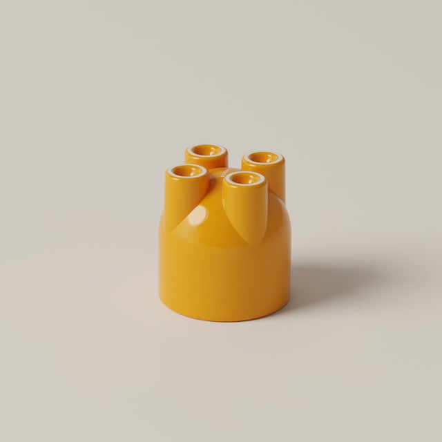 Mid-Century Modern Uuuuccio Cappuccino Cup and Saucer Mango by Burgio. For Sale - Image 3 of 6