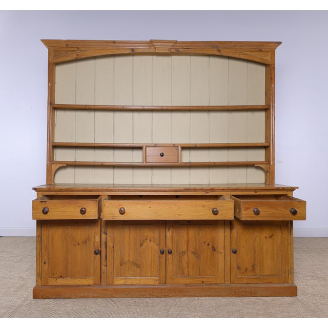 Monumental Antique English Pine Country House Dresser, Circa 1880 For Sale - Image 4 of 4