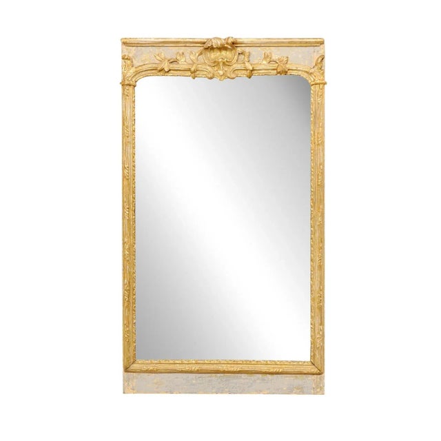 French Carved & Painted Mirror 19th Century For Sale - Image 11 of 11