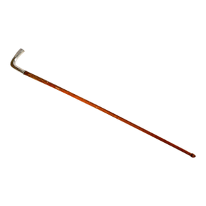 Beautiful Hand Hammered Sterling Silver Antique Leather Wrapped Horse Riding Crop Equestrian Home Decor