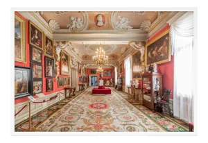 Wilanow Palace Warsaw by Richard Silver in White Framed Paper, Small Art Print