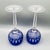 Vintage Crystal Clarendon Hock Wine Glasses from Waterford, Blue Cut in Clear, 1980s, Set of 2 For Sale - Image 15 of 16