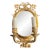 Stunning vintage Baker Knapp and Tubbs gilt brass two-bulb wall sconce // French-style wall light with mirrored back // Floral wall sconce For Sale