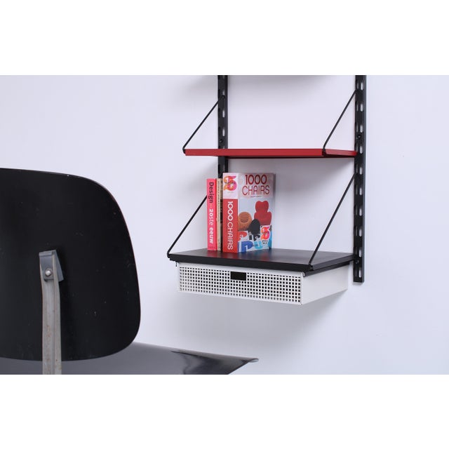 Modular Colored Metal Wall System by Tjerk Reijenga for Pilastro, 1950s, Set of 10 For Sale - Image 6 of 15