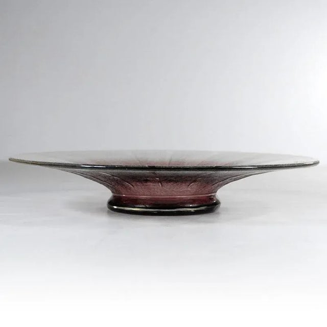 French Art Deco Glass Plate by Charles Schneider, 1920s For Sale - Image 4 of 11