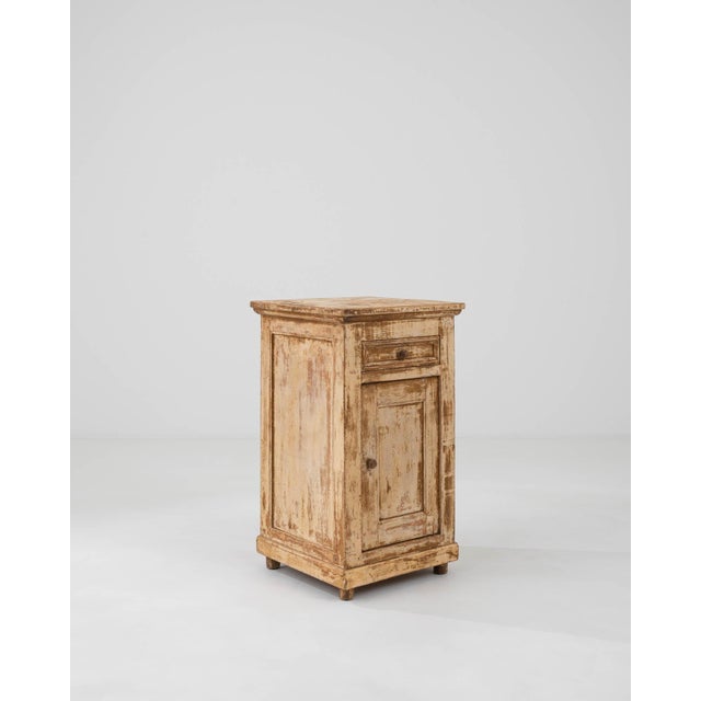 French Provincial 19th Century French Wood Patinated Bedside Table For Sale - Image 3 of 18