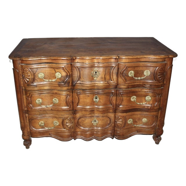 18th Century Provencal Crossbow Commode in Walnut For Sale