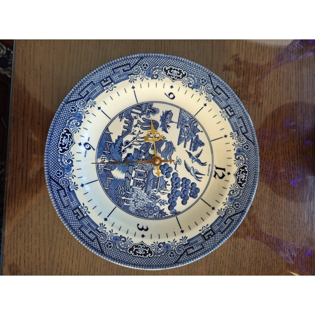Blue Blue Willow Churchill Royal China Wall Clocks For Sale - Image 8 of 8