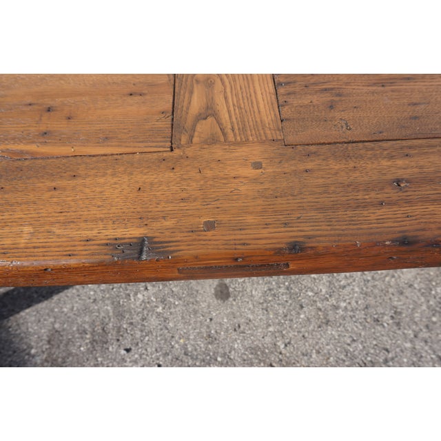 Wormy Chestnut Farmhouse Table in a Primitive Style. A ...