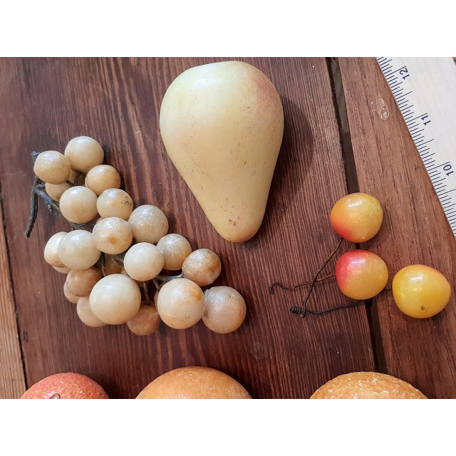 Mid 20th Century Italian Unpolished Stone Fruit 12 Pc For Sale - Image 5 of 12