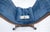French Carved Wood Scissor Shape Blue Velvet Upholstery Bench For Sale - Image 9 of 13