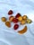 Set of 12 Italian alabaster stone mixed fruits including a rare, pomegranate. Average size 3-5". Gorgeous, heavy pieces...