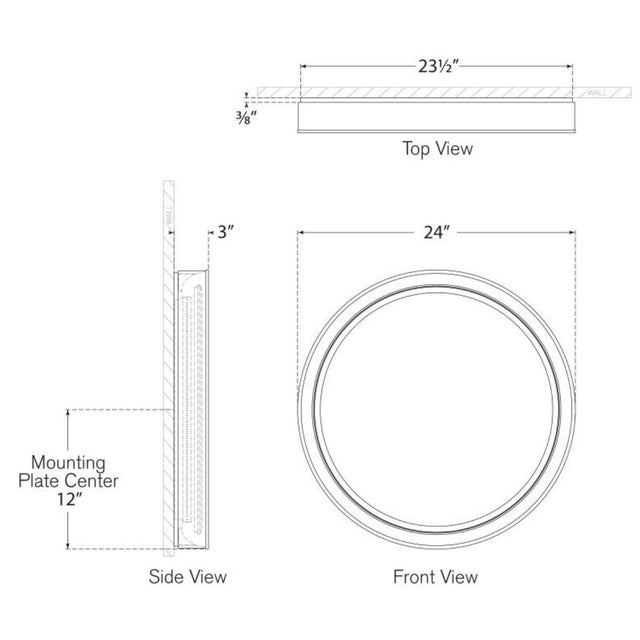 Thomas O'Brien for Visual Comfort Signature Tricia 24" Illuminated Round Mirror in Polished Nickel For Sale - Image 9 of 11