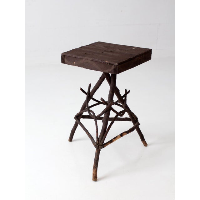 Antique Adirondack Twig Side Table For Sale - Image 10 of 18
