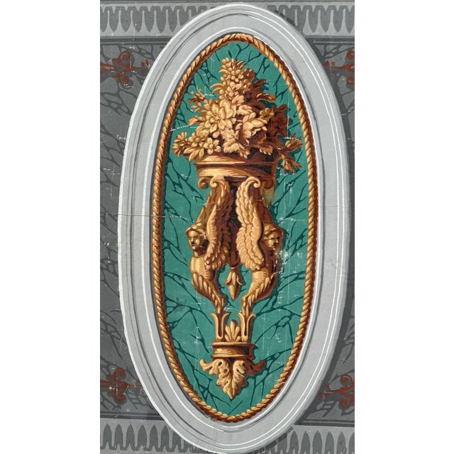 Antique Neoclassical Wallpaper Panels Attributed to Zuber, Pair For Sale - Image 4 of 7