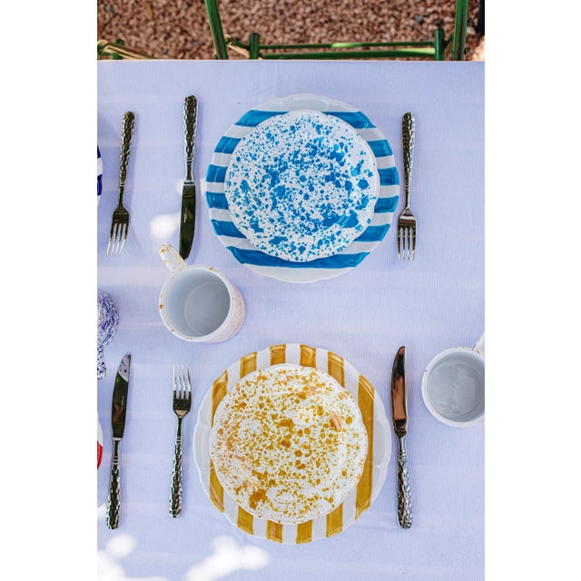 Ceramic VIETRI Amalfitana Cobalt Splatter Serving Bowl For Sale - Image 7 of 13