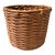 Vintage Large Round Wicker Basket For Sale