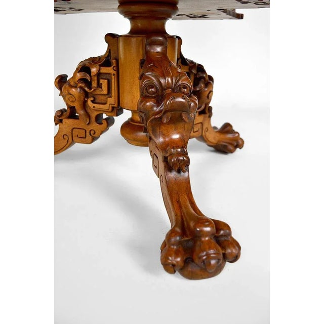 Japonaiserie Pedestal Table with Shelves Attributed to Gabriel Viardot, 1880s For Sale - Image 17 of 18