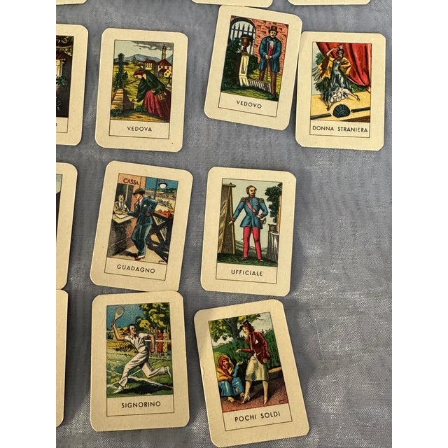 Paper Vintage Italian Fortune Telling Tarot Playing Cards For Sale - Image 7 of 17