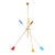 Italian Brass Ceiling Light with Articulate Arms For Sale