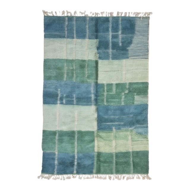 Green Contemporary Wool Rug - 11.5 X 8 Ft For Sale