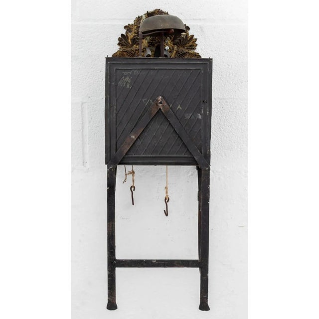 French Comtoise Iron and Brass Clock For Sale - Image 11 of 11