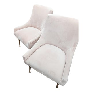 Beautiful Vintage Velvet Chairs (X2) For Sale