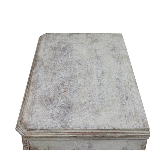 Wood Antique Swedish Hand Painted Chest of Drawers, 1870, Set of 2 For Sale - Image 7 of 11