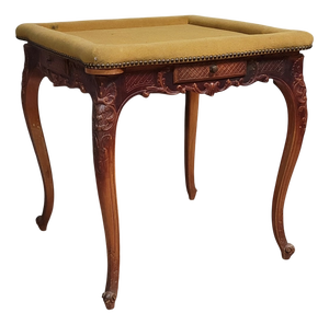 Provençal Game Table in Carved Walnut