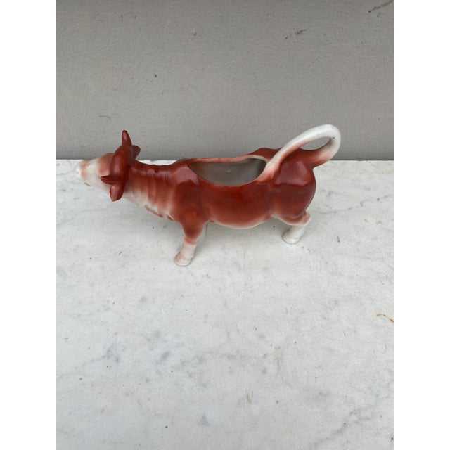 Porcelain White & Brown Cow Creamer Circa 1930.