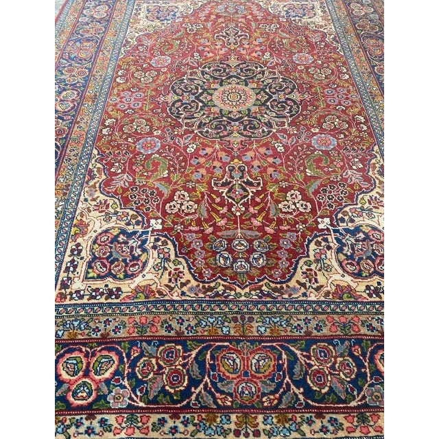 Antique Fine Tabriz Rug For Sale - Image 14 of 18