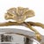 Beautiful hammered stainless steel tray with antique brass orchids. This exquisite oval tray is ideal as a stand alone or...